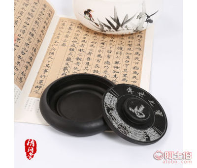 匠心傳承 螺紋硯學生4寸古馬羅紋硯，文房雅器新選擇